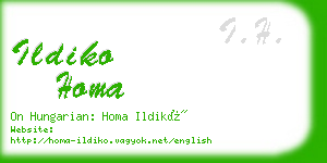 ildiko homa business card